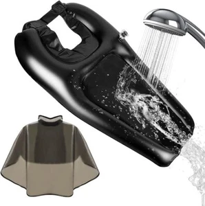 Inflatable Shampoo Bowl Portable Hair Washing Tray for Sink with Waterproof Cape - Picture 1 of 2