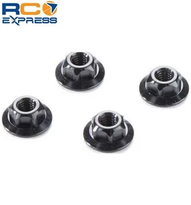 JConcepts 4mm Large Flange Serrated Locknut Black (2) JCO2341-2 - Picture 1 of 2