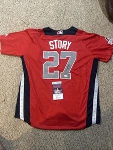 BOSTON RED SOX- TREVOR STORY SIGNED AUTOGRAPH 2018 ALL STAR JERSEY JSA COA MLB - Picture 1 of 9