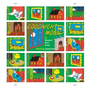2025 S# 6002a-6002h Goodnight Moon, Imperforated sheet of 16 stamps - Picture 1 of 1