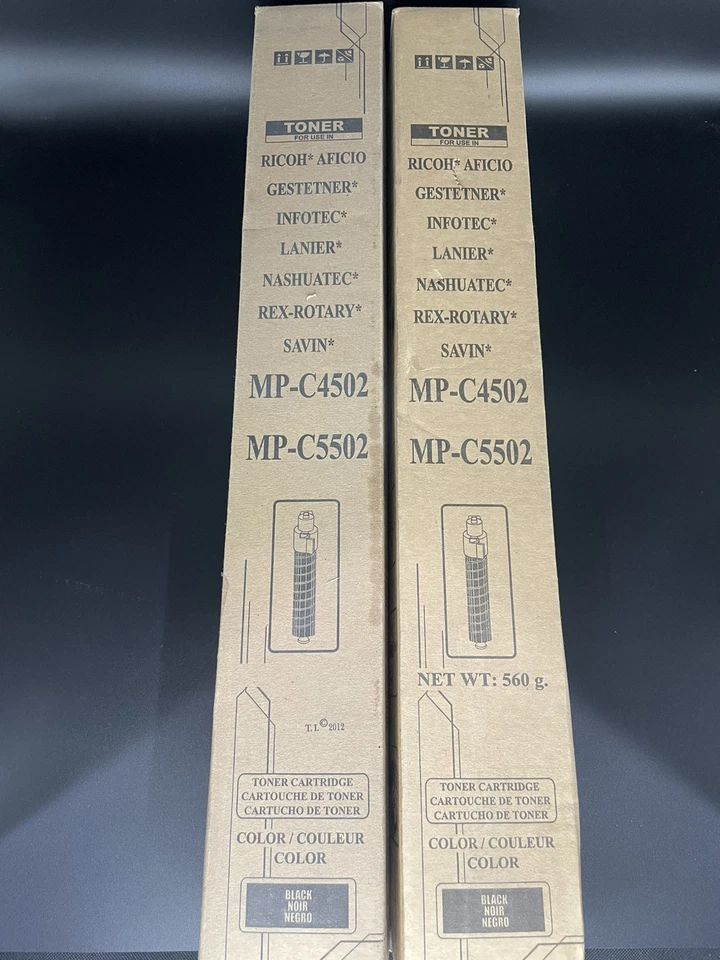 Cartucho de tóner negro compatible Ricoh 841751 para MP C5502 / MP-C4502 Lote de 2 Foto 1 de 1