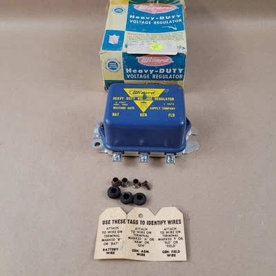 NOS Wizard HD 6 Voltage Regulator w/Neg Ground L3672 1949-50 Cadillac 1954 Chevy - Image 1 of 4
