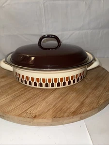 Utensilios de cocina vintage MONETA Italia esmaltados 9" tostador poco profundo patrón dragón - Imagen 1 de 12