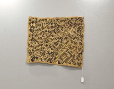 Tela hecha a mano de rafia tejida natural africana Cuban Congo Foto 1 de 2