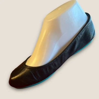 Sapatilhas de balé Tieks by Gavrieli de couro biqueira redonda preta feminina tamanho 6 - Imagem 1 de 4