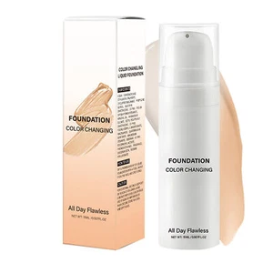 Color Changing Foundation Makeup Base Face Liquid CoverConcealerFlawless - Picture 1 of 12
