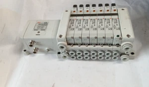 SMC EX250-SAS3 SI UNIT W/ X6 VQC2101NR-5B1 W/ VQC2301NR-5B1 SOLENOID VALVE - Imagen 1 de 4