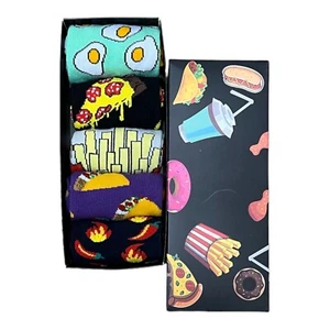5 Pairs Food Gift Box Set/Cute Socks/Colourful Funny Socks/Unisex Socks - Picture 1 of 7