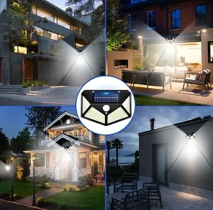LED Solar Haus Wand Nacht Außenleuchte Bewegungsmelder Wandleuchte Wandlampe🇩🇪 - Bild 1 von 24