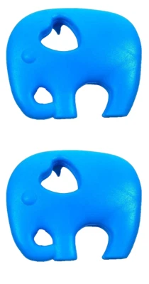 Lil' Jumbl BPA Free Baby Teething Elephant Toy TR001 Blue LOT OF 2 - Image 1 of 4