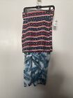 Lot Of 2-Charlotte Russe Skirts L Mini Straight Pencil Stretch Pull On NWT Multi