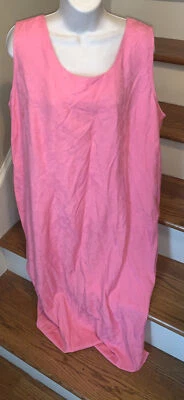 SAG HARBOR Sleeveless Maxi Dress Side Slits Pink coral Womens Size 20W 20 W💗196 - Image 1 of 4
