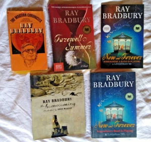 Ray Bradbury 5 GOOD USED books: Martian Chronicles, Homecoming, Now & Forever... - Picture 1 of 15