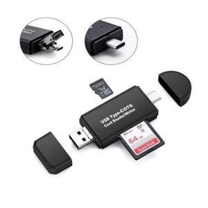 All in One 1 USB Type C Memory Card Reader OTG Adapter For Micro SD MMC SDHC TF - Picture 1 of 12