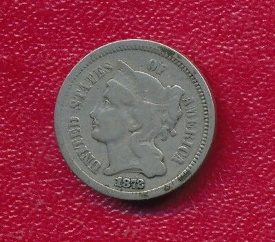 1872 3 CENT NICKEL  **VERY NICE CIRCULATED** FREE SHIPPING!! - Image 1 of 2