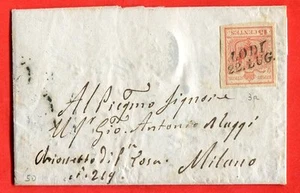 ITALIAN STATES - LOMBARDY-VENETIA c.15 from LODI 1850 (320-c89-14-4-217-50) - Picture 1 of 2