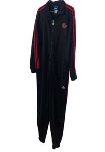 VTG Adidas Chicago Bulls NBA Street 1-Piece Jumpsuit Men’s Large Black 90s RARE - Picture 1 of 17