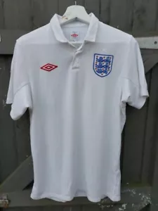 England Football Shirt Size Medium Mens 38 White Home Umbro 2009 2010 1966 Pops - Picture 1 of 8