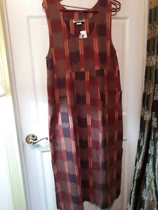 CALIENTE SIze S 100% Cotton DRESS NEW Handwoven Guatemala Red - Picture 1 of 9