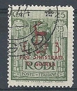 1944 EGEO OCCUPAZIONE TEDESCA USATO SINISTRATI 25 C - RR7824 - Picture 1 of 1