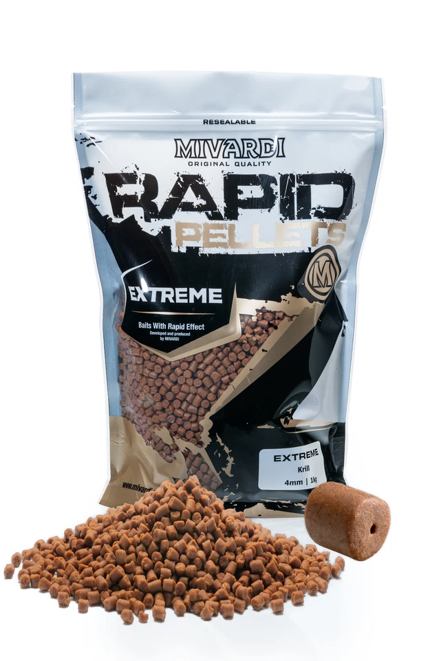 Mivardi Rapid Pellets Extreme - Krill 4-20 mm, 1 Kg
