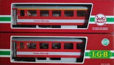 LGB 32670 32675 FURKA OBERALP FO 2TLG PERSONENWAGEN EWI 1.Kl-2.Kl SPUR G NEU OVP