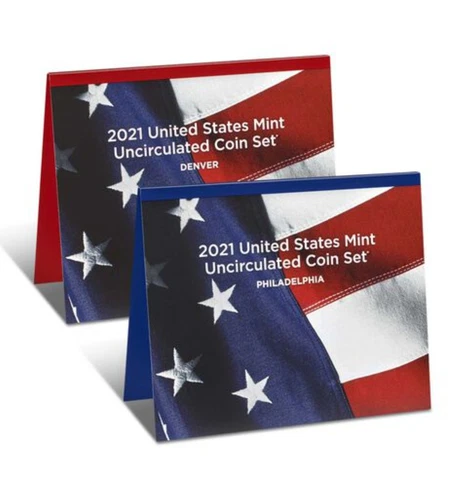 2021 US Mint Uncirculated Coin Set P & D * IN MINT SEALED BOX * 21RJ * UNOPENED Cover
