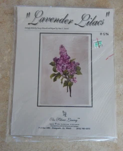 The Silver Lining Cross Stitch Pattern LAVENDER LILACS Floral Flower Sealed - Picture 1 of 3