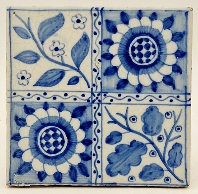 MORRIS & CO LONGDEN TILE DESIGNED BY PHILLIP WEBB, MADE BY RAVESTEIJIN - Image 1 of 4