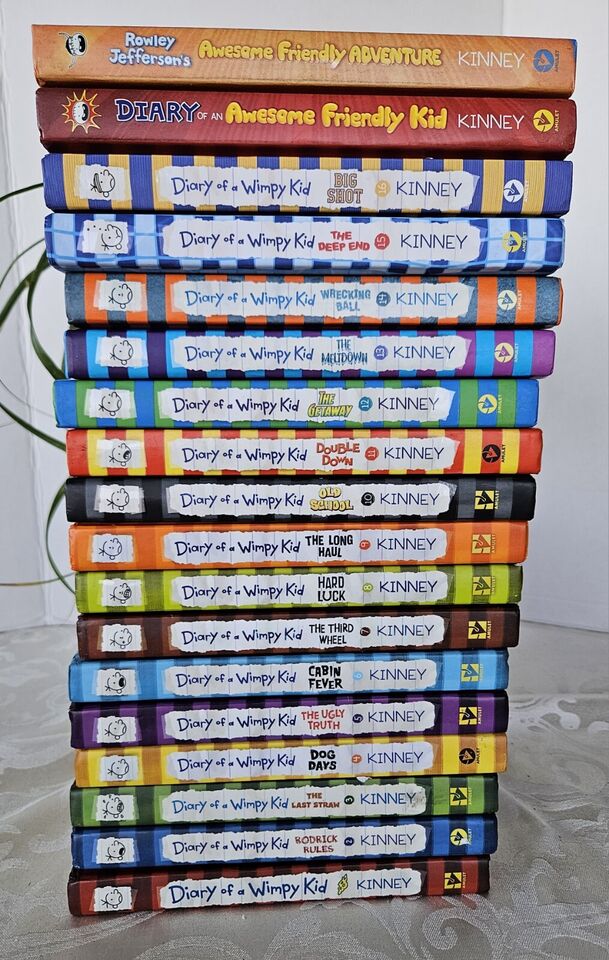 Lot of 19 Diary of a Wimpy Kid Jeff Kinney Vols. 1-16 + 3 BONUS Books  Hardcover