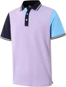 VEBOON Men's Polo Shirts Short Sleeve Cotton Blend Pique Moisture Wicking Color - Picture 1 of 6