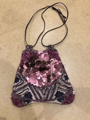 Vintage Jamin Puech Handmade Decorative Purple Handbag - Image 1 of 3