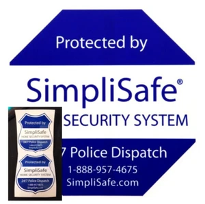 SimpliSafe Heimsicherheit Polizei Dispatch generisch 9" Yard Schild +2 Fensteraufkleber - Bild 1 von 4