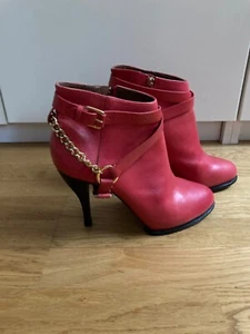 ALEXANDER MCQUEEN Stiefeletten in korallrot Gr. 38 - Bild 1 von 8