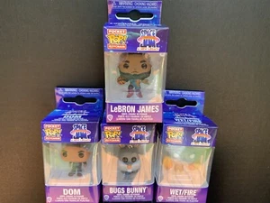 Space Jam Un nuevo legado - Funko llaveros lote de 4 Lebron James Bus Bunny DOM húmedo - Imagen 1 de 5