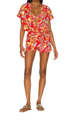 Nuevo con etiquetas Mameluco Agua Bendita X Revolve Zenda en Flor Roja Talla Mediana P2112 Foto 1 de 4