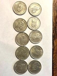 Lot of 10/1963 Switzerland 1 Franc/.835 Silver/KM24 #18132-2 - Picture 1 of 2