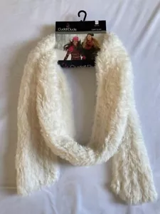 Cuddl Duds Furry Scarf One Size Ivory - Picture 1 of 6