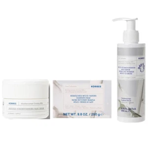 KORRES Donkey Milk Day Cream + Face and Body Serum 200mL +Donkey Milk Bar Soap - Picture 1 of 3