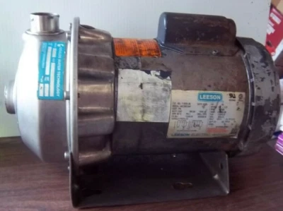 LEESON 1-1/2HP Stainless Centrifugal Pump 3450/2875RPM 3PH A6C34FC44F - Image 1 of 4