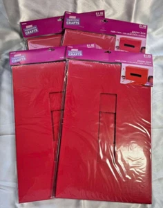 Valentines Crafts Red Paper Boxes lot of 4 size- 11.625 X 7.625 X 4.5” - Picture 1 of 5