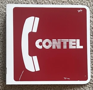 Letrero de brida de aluminio de doble cara de cabina telefónica pública CONTEL de colección 13 x 12 - Imagen 1 de 7