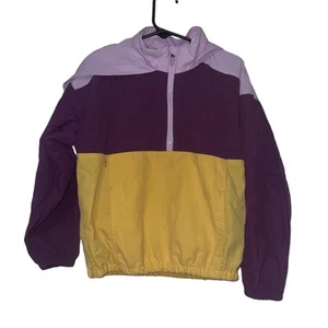 Cortavientos Old Navy Active Amarillo Púrpura Cremallera Capucha XS Talla 5 - Imagen 1 de 6