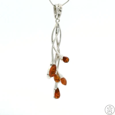 Colgante de plata de ley con ámbar báltico Foto 1 de 4