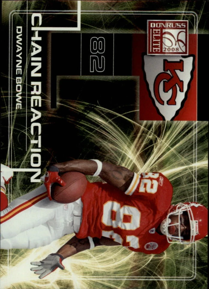 2008 Donruss Elite Chain Reaction Gold #20 Dwayne Bowe /800 - FB - Image 1 of 2