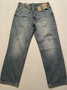 NEU Levi's 550 BLANK TAB Herren 33 x 30 Relaxed Fit helle Waschung blau Jeans distressed - Bild 1 von 6