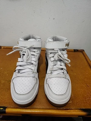Puma Rebound Mid Layup Marble High Top  Littler White Sneakers Size 6C - Image 1 of 4