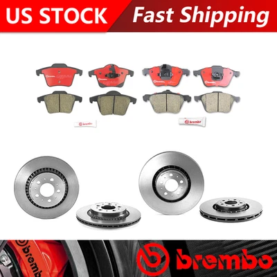 Kit de rotores de freno delanteros traseros y pastillas de freno de cerámica para Volvo XC90 2005-2014 Foto 1 de 4
