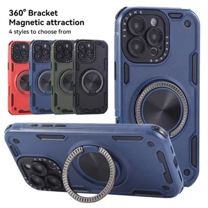 Magnetic Ring Kickstand Phone Case Cover For iPhone 16 Pro Max 15 14 13 12 11 - Picture 1 of 23