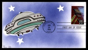 Mayfairstamps US FDC 1993 Space Hand Painted First Day Cover aau_34035 - Picture 1 of 2